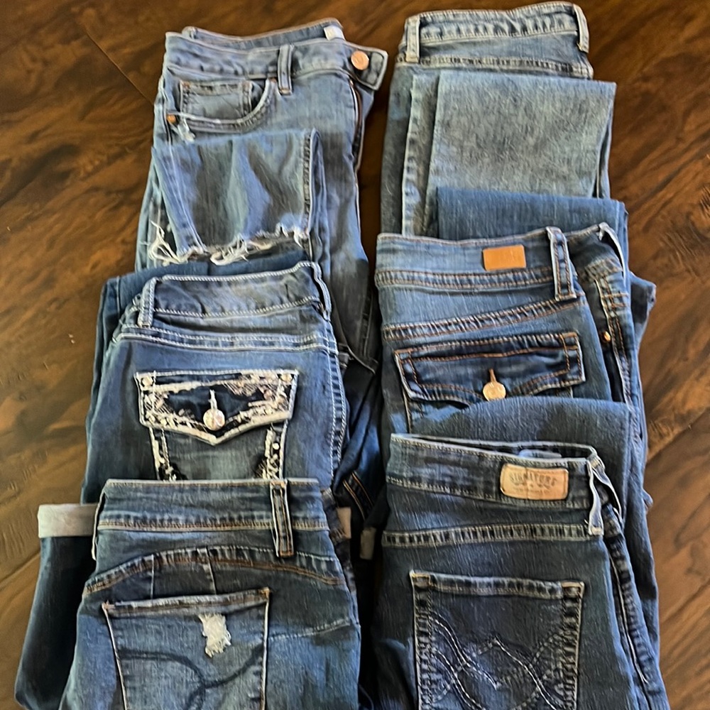 Lot of size 12 jeans and one pair of shorts